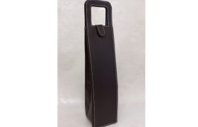 Porta bottiglia in similpelle con chiusura in velcro H 43