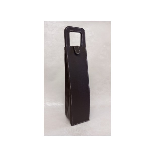 Porta bottiglia in similpelle con chiusura in velcro H 43