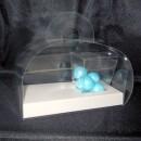 Tortina pvc con base carta e bicchierino pvc. 12x6x11h