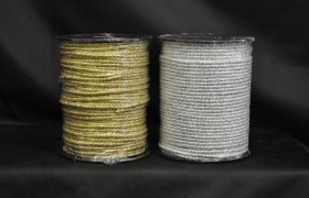 Cordone tre capi oro o argento lurex MT 50