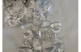 Set da 288 petali in tessuto argento