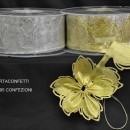 Nastro portaconfetti oro e argento 25 metri per 95 confezioni.
