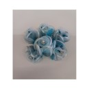 Rose in organza con strass mazzo 6 pz.