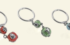 Portachiavi in ottone con bagno argento.MADE IN ITALY
