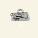 Ciondolino in ottone con bagno argento.MADE IN ITALY