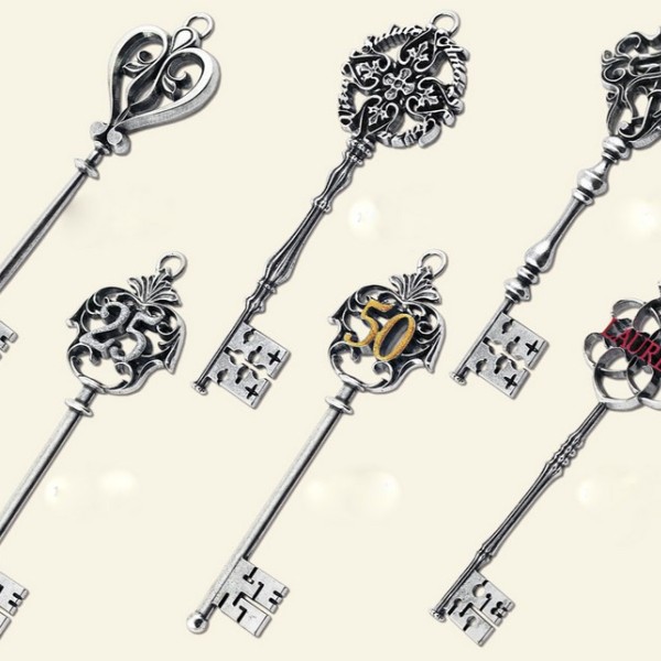 Chiavi per tutte le occasioni di ottone con bagno argento.MADE IN ITALY