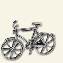 Bicicletta in ottone con bagno argento.MADE IN ITALY