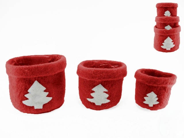 Set 3 pz coprivaso con interno plastificato
