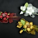 Fiore portaconfetti bianco o ambra 18 cm