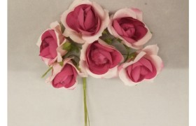 Roselline carta da applicazione COLORE FUXIA mazzo 6