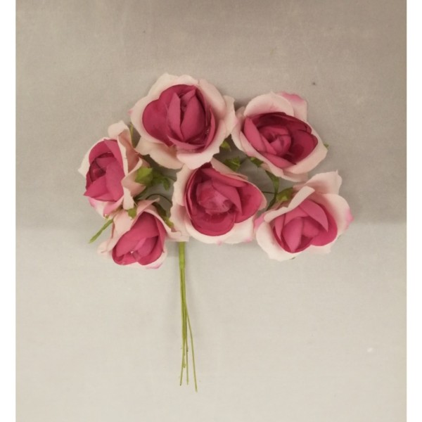 Roselline carta da applicazione COLORE FUXIA mazzo 6