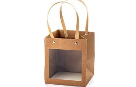 Shopper carta con finestra e manico CM 15x15 H17