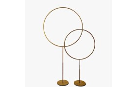 SET2PZ Struttura metallo a cerchio con base.DIAM.76 H1.90-DIAM.96 H.2.12 altezza regolabile