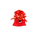 Sacchetto raso con tocco portachiavi .MIS.10X13CM
