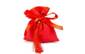 Sacchetto cotone con nappina.MIS.9X11CM