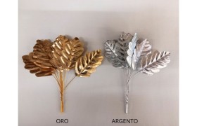 SET 12PZ Foglia tessuto semilucido.CM.3X6