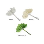 SET 12PZ Foglia tessuto traforato.CM.2,5X4
