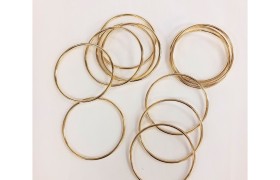 SET12PZ Cerchio metallo oro.DIAM.6,5CM