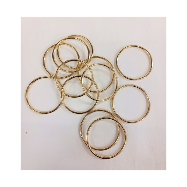 SET12PZ Cerchio metallo oro.DIAM.5CM
