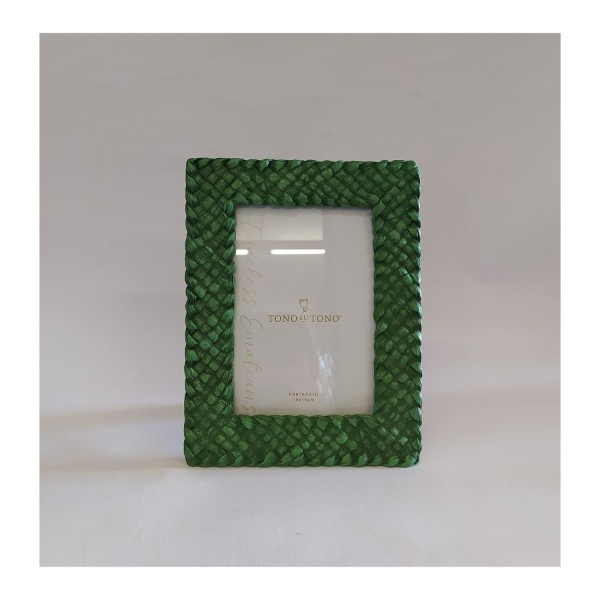 P/foto resina verde texture rattan MIS.16X21 LUCE 10X15CM