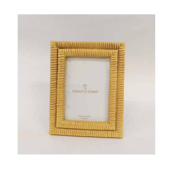 P/foto resina effetto rattan MIS.9,5X12 LUCE 6X9CM