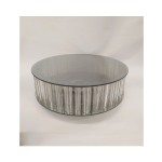 Alzata vetro con luce led.DIAM 35 H 10CM