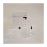 Barattolo api miele e spargimiele vetro borosilicato, fatto a mano H 14,5CM Scatola compresa.