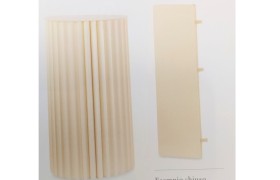 Cilindro carta pieghevole avorio con vassoio. DIAM 45 H80CM