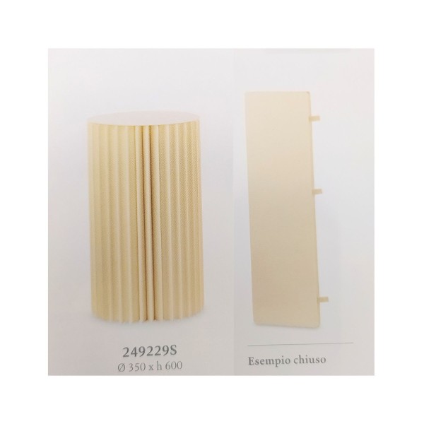 Cilindro carta pieghevole avorio con vassoio DIAM35 H60CM