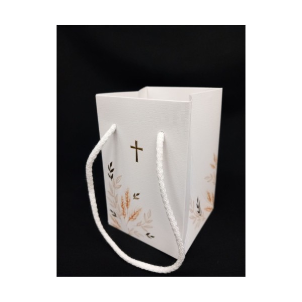 Shop bianca decoro croce e spighe. MIS9X9 H14CM