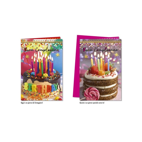 Biglietti auguri COMPLEANNO ASS.2 MIS.12X17CM