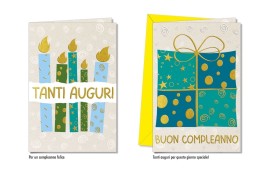 Biglietti auguri COMPLEANNO ASS.2 MIS.12X17CM