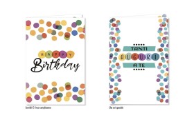 Biglietti auguri COMPLEANNO ASS.2 MIS.8,5X13,5CM