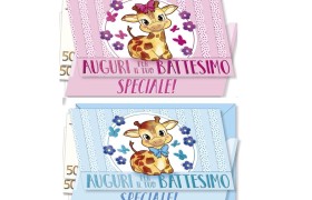 Biglietti PORTASOLDI BATTESIMO.ASS.2 MIS.12X17CM