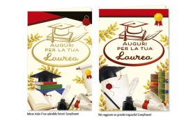 Biglietti auguri LAUREA ASS.2MIS.8,5X13,5CM
