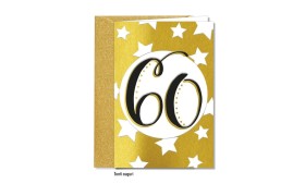 Biglietti auguri COMPLEANNO 60 MIS.12X17CM
