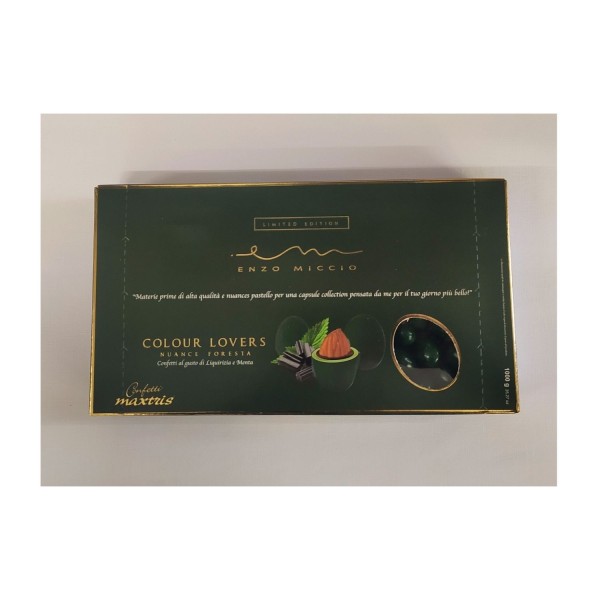 Confetti cioccomandorla linea ENZO MICCIO nuance foresta al gusto LIQUIRIZIA E MENTA.KG1