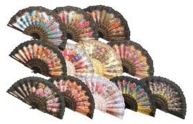 Ventagli inn plastica stampati con merletto DIAM.45CM