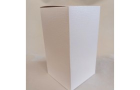 Scatola cartoncino astuccio fibra bianco CM 8x8 H 15