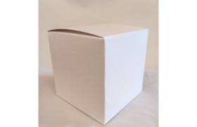 Scatola cartoncino astuccio fibra bianco CM 8x8 H 8