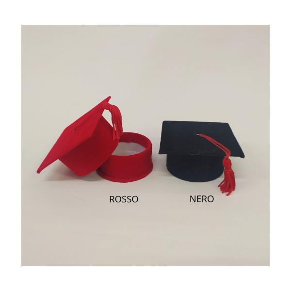Scatolina portaconfetti vellutino TOCCO LAUREA MIS7X7X3,5CM
