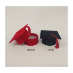 Scatolina portaconfetti vellutino TOCCO LAUREA MIS7X7X3,5CM