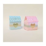 Scatola cartoncino casetta con stelline.MIS.6X4 H7CM
