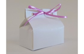 Scatola cartoncino fibra bianco. Base CM 7x4 - Parte Contenitiva H 4.5