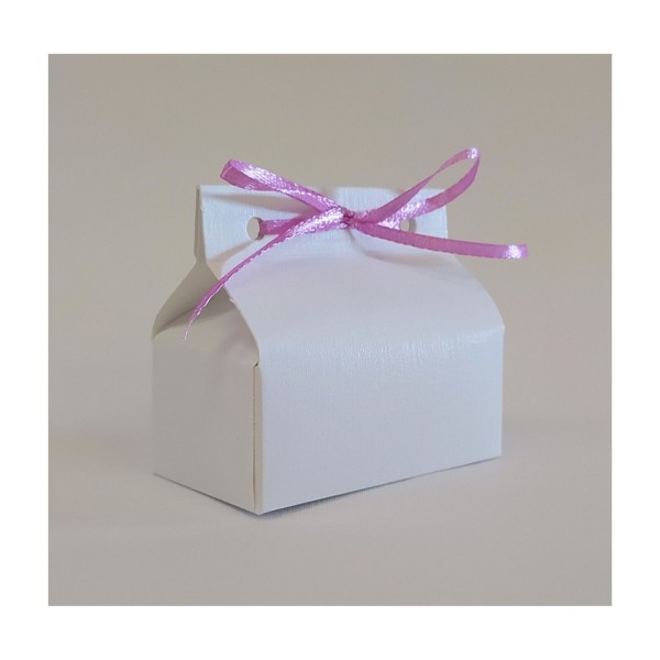 Scatola cartoncino fibra bianco. Base CM 7x4 - Parte Contenitiva H 4.5