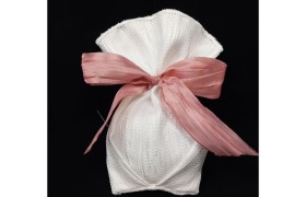 Sacchetto tessuto colore bianco. CM 15x17