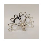 Pavone in silver con cristalli swarovsky. L. 9 H 6