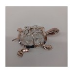 Tartaruga in silver con cristalli swarovsky. CM 8x6 H 2