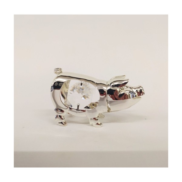 Maialino metallo e swarowsky MIS 5X2,5CM