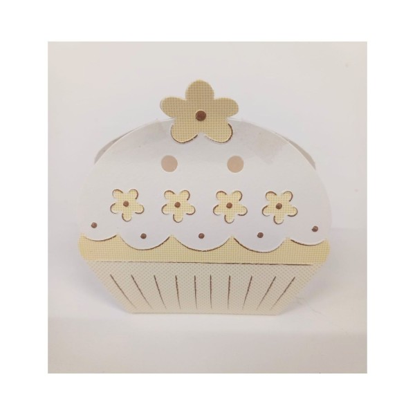 Scatolina p/confetti in cartoncino.MIS 8X8CM